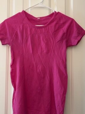 Pink Lululemon Short Sleeve Swiftly Tech